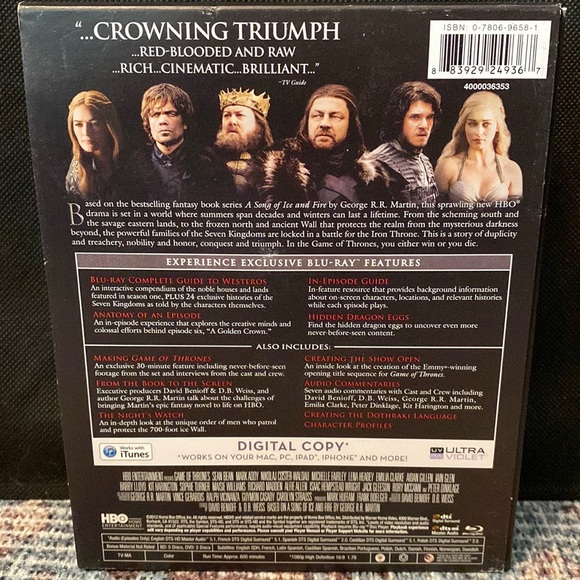 Game of Thrones: Season 1 [Blu-ray]- used - Picture 2 of 9